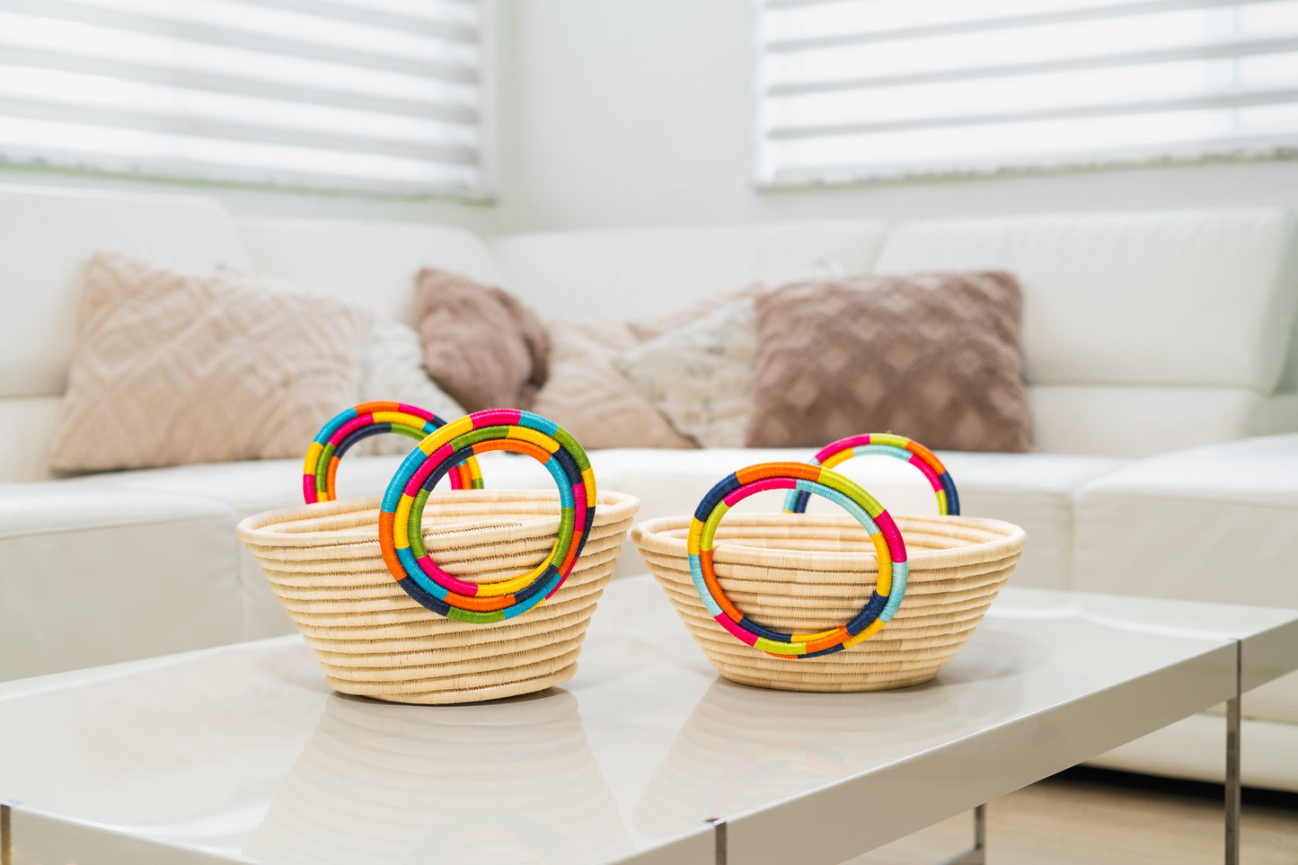 Natural Baskets with Handles