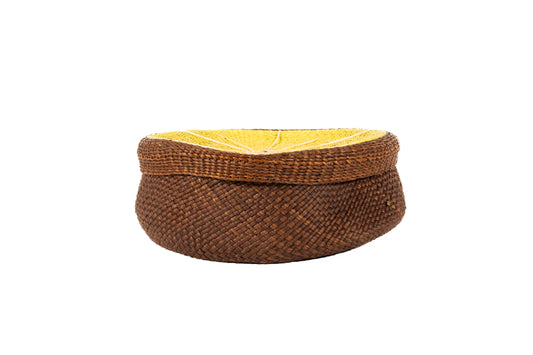 Iraca Palm Bread or Tortilla Basket with Lid