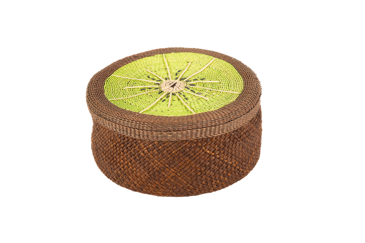 Iraca Palm Bread or Tortilla Basket with Lid
