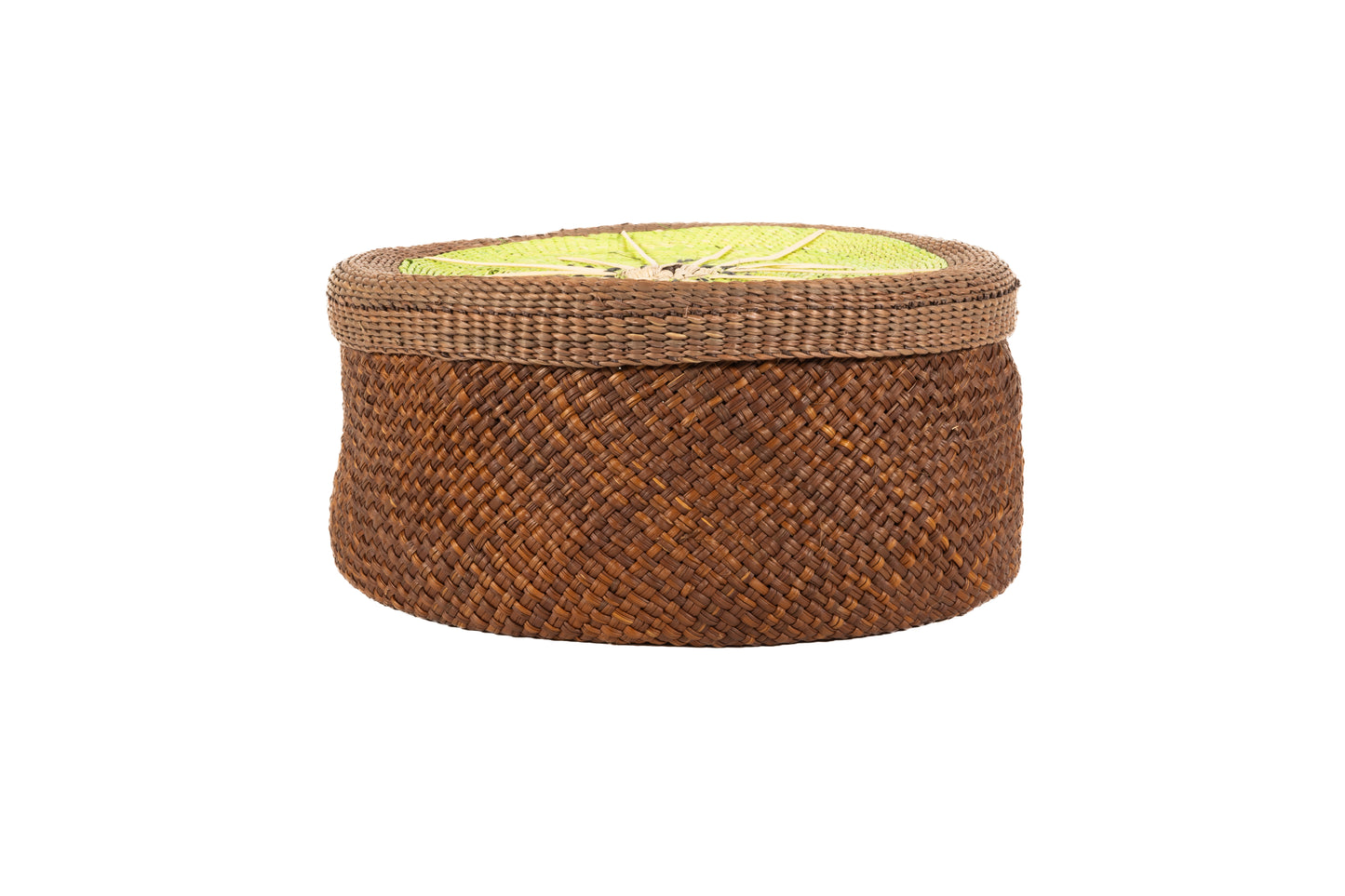 Iraca Palm Bread or Tortilla Basket with Lid