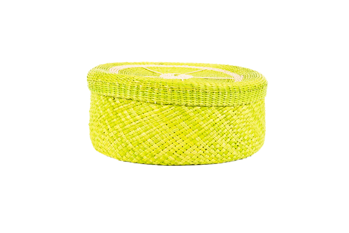 Iraca Palm Bread or Tortilla Basket with Lid