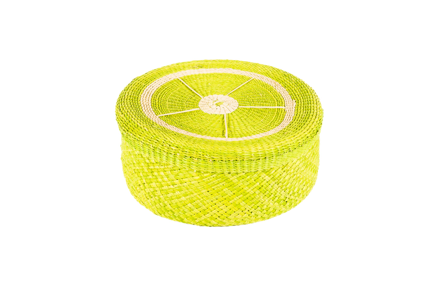 Iraca Palm Bread or Tortilla Basket with Lid