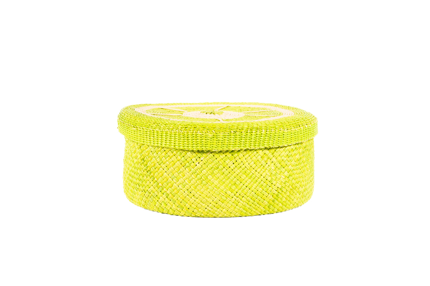 Iraca Palm Bread or Tortilla Basket with Lid