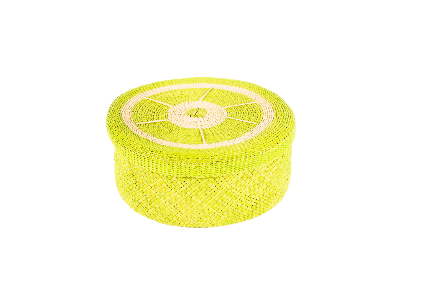 Iraca Palm Bread or Tortilla Basket with Lid