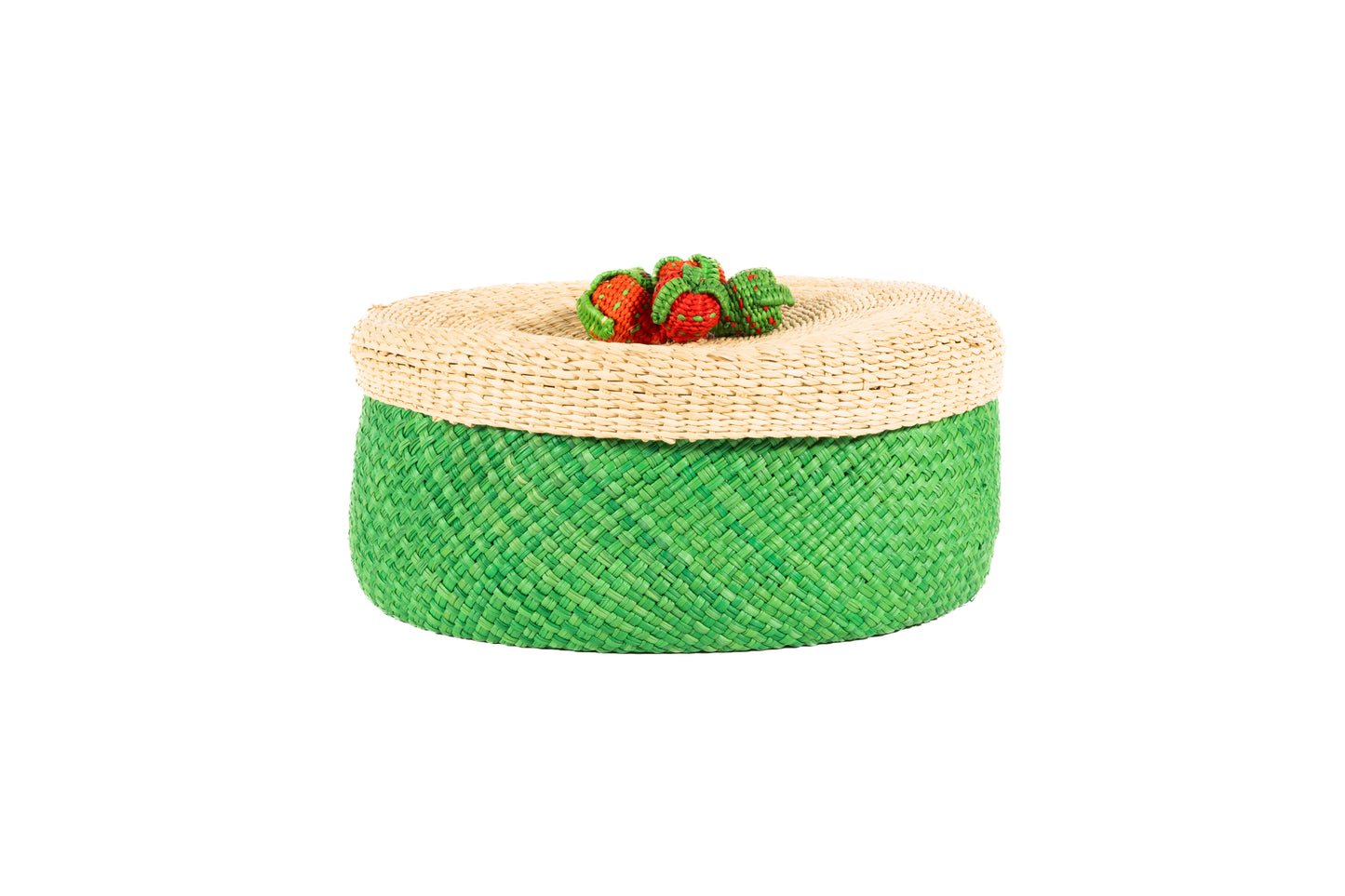 Iraca Palm Bread or Tortilla Basket with Lid