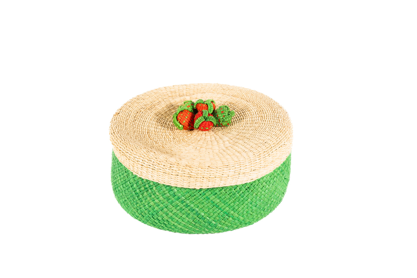 Iraca Palm Bread or Tortilla Basket with Lid