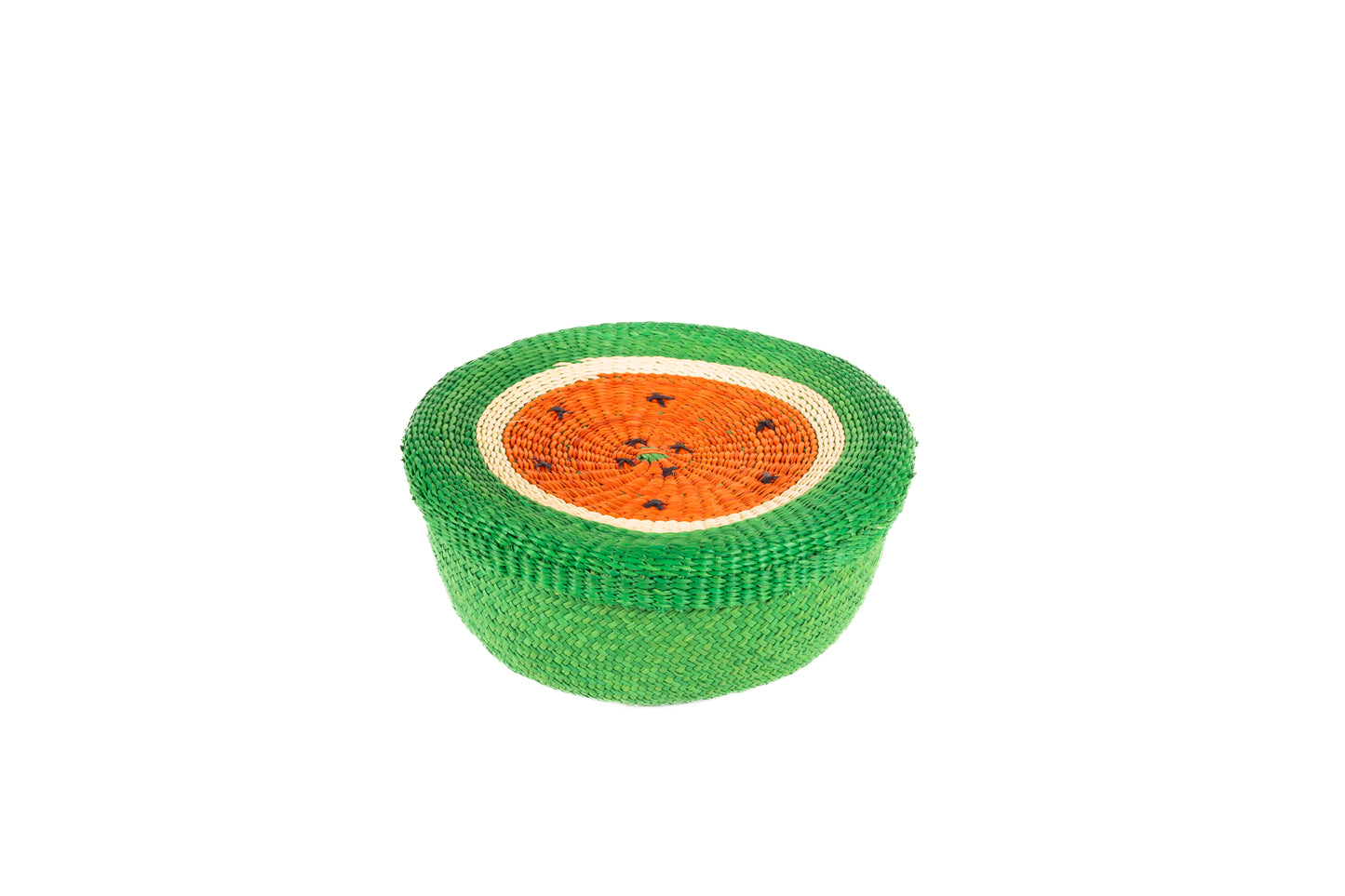 Iraca Palm Bread or Tortilla Basket with Lid Small