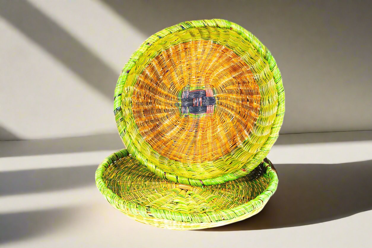 Basket with Lid - Esparto Fiber