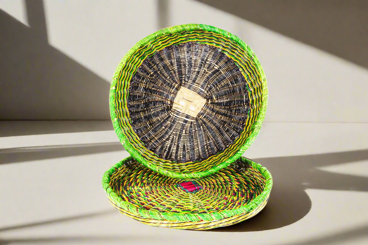 Basket with Lid - Esparto Fiber