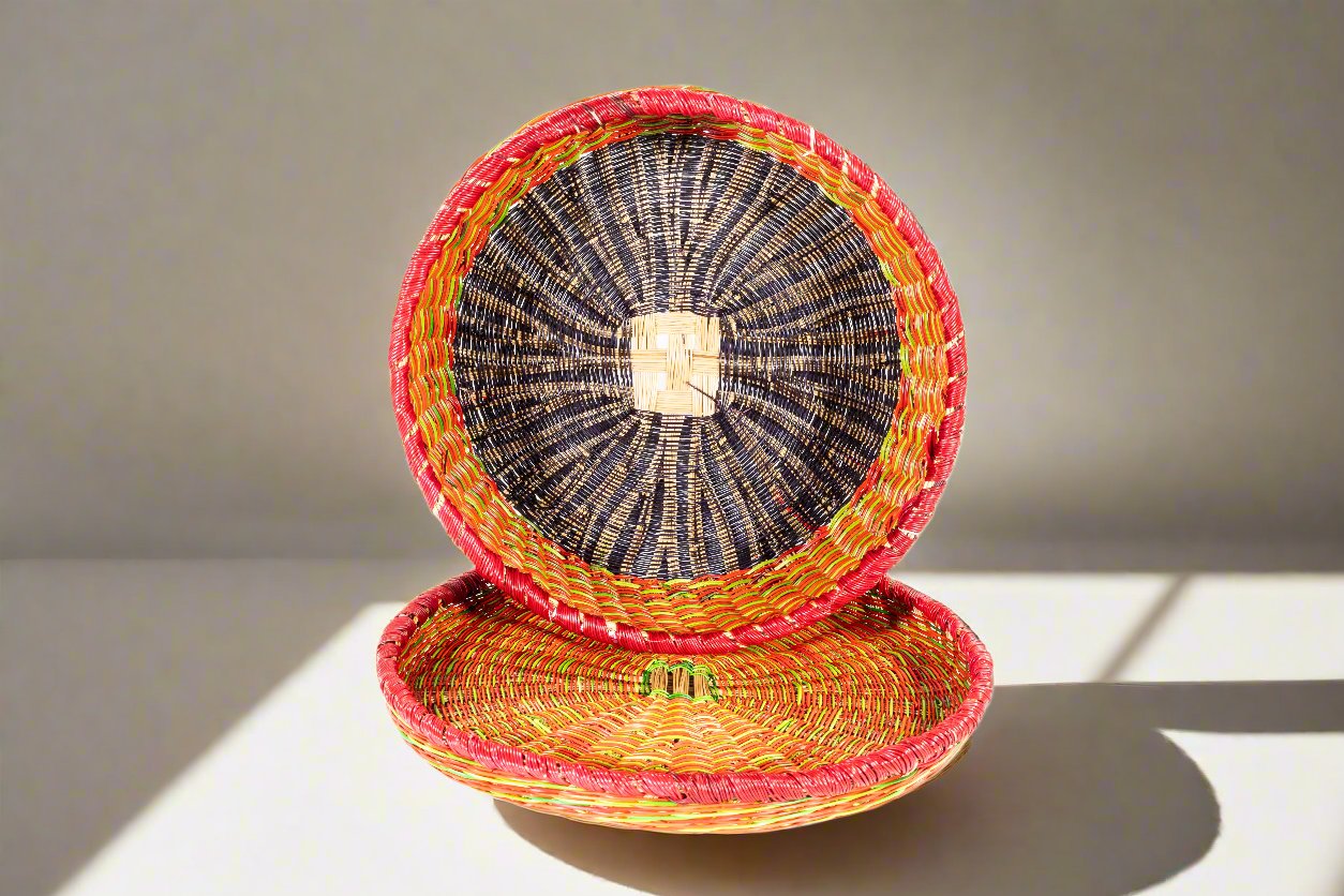 Basket with Lid - Esparto Fiber